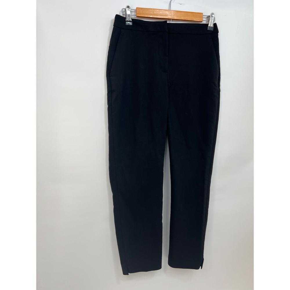 H&M Black Pants Women's Sz 2 Tapered Leg With‎ Slit